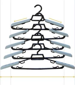 img 3 attached to 👕 Sevouk Adjustable Coat Clothes Hangers (10 Pack) – Prevent Shoulder Bumps, Recycled & Sustainable, 15-21" Width Range