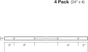 img 2 attached to 🔧 24-inch T-Tracks for Woodworking, Set of 4 Pre-drilled Universal T-Track, Solid and Long-lasting Aluminum T-Track Kit with Fine Sandblast Blue Anodization, Includes 7 x 5/8-inch Flat Head Screws