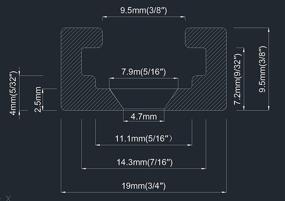 img 3 attached to 🔧 24-inch T-Tracks for Woodworking, Set of 4 Pre-drilled Universal T-Track, Solid and Long-lasting Aluminum T-Track Kit with Fine Sandblast Blue Anodization, Includes 7 x 5/8-inch Flat Head Screws