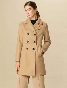 img 3 attached to 🧥 Double Breasted Notched Lapel Long Winter Coats for Women by Allegra K