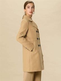 img 2 attached to 🧥 Double Breasted Notched Lapel Long Winter Coats for Women by Allegra K