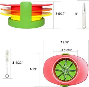 img 3 attached to Effortless Fruit Preparation: BIGOU 4-in-1 Stainless Steel Apple Slicer Corer and Mango Pit Remover with Peeler and Cleaning Brush