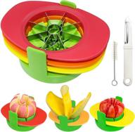 effortless fruit preparation: bigou 4-in-1 stainless steel apple slicer corer and mango pit remover with peeler and cleaning brush logo