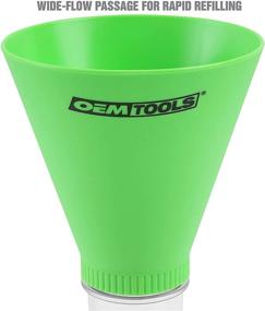 img 2 attached to OEMTOOLS 87024 Oil Funnel: No-Spill Design for Toyota, Lexus, VW, and Mercedes Vehicles - Efficient Filler Neck Screw-In - Save Time with Hard-to-Miss Green Color!