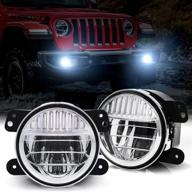 🐄 cowone 4-дюймовые led-противотуманные фары для wrangler jk tj lj cj 2007-2018 - замена переднего бампера, фары для бездорожья логотип