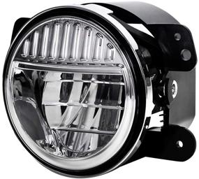 img 2 attached to 🐄 COWONE 4-дюймовые LED-противотуманные фары для Wrangler JK TJ LJ CJ 2007-2018 - Замена переднего бампера, фары для бездорожья