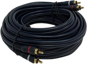 img 3 attached to High-quality iMBAPrice 2RCA Male to 2RCA Male Home Theater Audio Cable - 25 Feet - Black: Enhance Your Sound System!