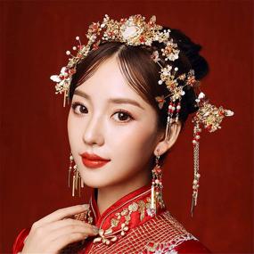 img 3 attached to 💍 Exquisite Traditional Chinese Wedding Bride Hair Accessory with Combs