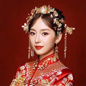 img 2 attached to 💍 Exquisite Traditional Chinese Wedding Bride Hair Accessory with Combs