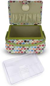 img 1 attached to 🧵 Dritz Multicolor Retro Sewing Basket: Enhancing Sewing Organization and Style