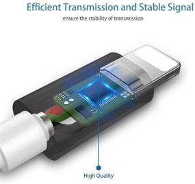 img 2 attached to 🎧 [Apple MFi Certified] Lightning to 3.5mm Headphone Jack Adapter - 2 Pack Earphone Audio Jack Aux - Compatible with iPhone 11/11 Pro/XR/XS Max/X/8/7 - Supports All iOS, Music Control & Calling Function