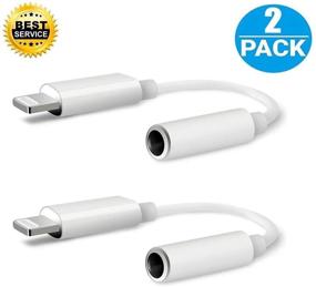 img 3 attached to 🎧 [Apple MFi Certified] Lightning to 3.5mm Headphone Jack Adapter - 2 Pack Earphone Audio Jack Aux - Compatible with iPhone 11/11 Pro/XR/XS Max/X/8/7 - Supports All iOS, Music Control & Calling Function