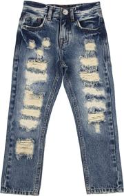 img 1 attached to 👖 RAY Skinny Distressed Stretch Boys' Jeans – Ultimate Fusion of Style and Comfort!