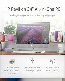 img 3 attached to 💻 HP Павильон 24 Все в одном ПК, процессор 10-го поколения Intel i7-10700T, 16 ГБ ОЗУ, 512 ГБ SSD + 1 ТБ HDD, полный HD IPS 24-дюймовый сенсорный экран, Windows 10 Home, клавиатура и мышь (24-k0080, 2020)
