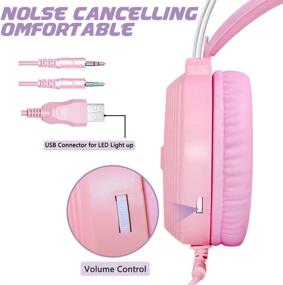img 1 attached to Dland Changeable Isolations Headphones Control Pink