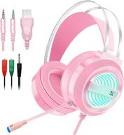 dland changeable isolations headphones control pink logo