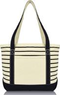 dalix stripe deluxe shoulder cotton women's handbags & wallets: stylish totes for fashion-forward women logo