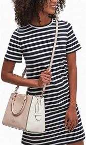 img 2 attached to 👜 Stylish and Functional: Kate Spade Leila Medium Triple Compartment Satchel Crossbody Bag Purse Handbag