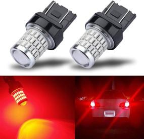 img 4 attached to iBrightstar 7443 7440 T20 LED Bulbs – Super Bright, Low Power, 9-30V, Projector Replacement for Tail Brake and Turn Signal Lights – Brilliant Red