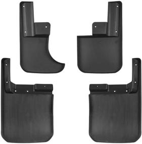 img 3 attached to 🚘 Tecoom Mud Flaps Splash Guards for Jeep Gladiator 2020 - Heavy Duty, Front and Rear, Set of 4 - Black, ABS Molded