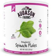 🥦 nutritious and convenient: augason farms dehydrated spinach flakes - 8 oz no. 10 can logo