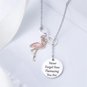 img 2 attached to Flamingo Necklace Forget Flamazing Jewelry