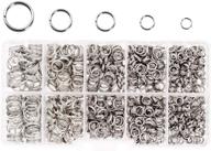 🔑 800 pcs assorted sizes silver double split rings for keychains - double jump rings for jewelry making small key rings keys chandelier suncatchers by mandala crafts logo