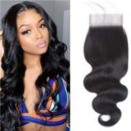 💁 premium 10-inch body wave brazilian hair closure - unprocessed human hair lace closure for natural and versatile styles logo