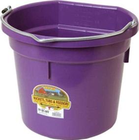 img 1 attached to 🪣 20-Quart Purple Little Giant Dura-Flex Plastic Flat-Back Bucket