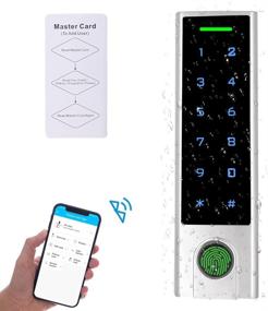 img 4 attached to 🔒 Waterproof Bluetooth 125Khz RFID Fingerprint Access Controller with Backlight Tuya APP - Secure Smart Keypad Door Lock for 1000 Users (Fingerprint Version)