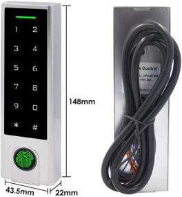 img 2 attached to 🔒 Waterproof Bluetooth 125Khz RFID Fingerprint Access Controller with Backlight Tuya APP - Secure Smart Keypad Door Lock for 1000 Users (Fingerprint Version)