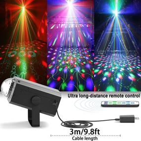 img 2 attached to Vibrant Party Lights Disco Ball: Sound Activated DJ LED Stage Light Projector with Remote Control - Ideal for Xmas Club Bar Parties, Weddings, and Home Decor