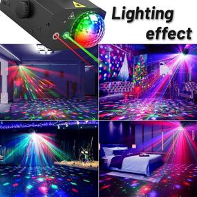 img 3 attached to Vibrant Party Lights Disco Ball: Sound Activated DJ LED Stage Light Projector with Remote Control - Ideal for Xmas Club Bar Parties, Weddings, and Home Decor