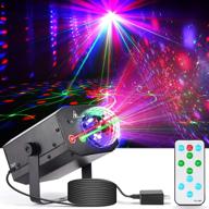 vibrant party lights disco ball: sound activated dj led stage light projector with remote control - ideal for xmas club bar parties, weddings, and home decor логотип