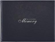 📚 loving memory guest book - navy faux leather - condolence & memorial sign-in book for funerals & memorial services with love logo
