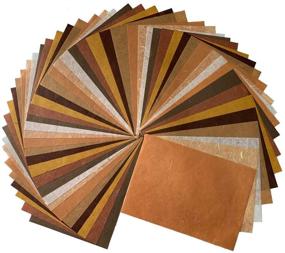 img 4 attached to 📄 Mulberry Paper Sheets - 50 Mixed Brown 21x29.7 cm, Thin and Handmade, Perfect for Art, Crafts, Origami, Card Making, Size A4