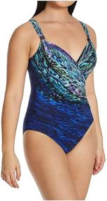 img 1 attached to 👙 Flattering and Figure-Enhancing Miraclesuit Women's Swimwear: Siren One Piece Swimsuit with Tummy Control and Underwire Bra