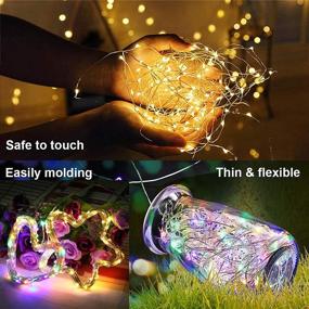 img 1 attached to 🔌 66Ft USB Powered Fairy Lights: 200 LED Battery Operated Starry Twinkle Lights with Timer Remote for Christmas, Bedroom Wall Decoration