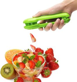 img 4 attached to 🍇 Zlehome Green Grape Cutter for Kids - Safely Slice Grapes, Cherry Tomatoes, Baby Tomatoes, and Strawberries - Fruit and Vegetable Salad Slicer, Kitchen Gadget, Bladeless Safety Design