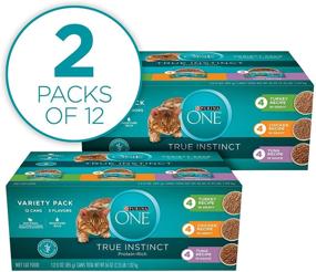 img 3 attached to 🐱 Purina ONE High Protein Wet Cat Food Variety Pack, True Instinct Turkey, Chicken & Tuna Recipes - (2 Packs of 12) 3 oz. Cans, Natural