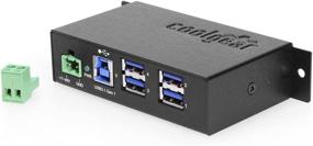 img 3 attached to 💻 Coolgear USB 3.1 4 Port Metal Hub: DIN Rail Clip, ESD Surge Protection