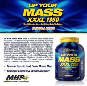 img 3 attached to 💪 Massive Muscle Gains with MHP UYM XXXL 1350 Weight Gainer - Cookies & Cream Flavor, 50g Protein, High Calories, 11g BCAAs, 6lb Size