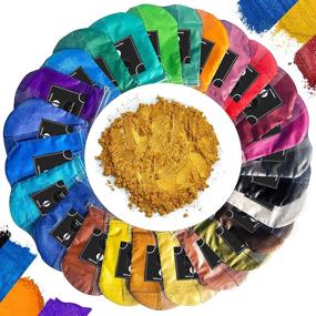 img 4 attached to Versatile Mica Powder: 25 Natural Colours for Epoxy Resin, Lipgloss, Soap Making and More!