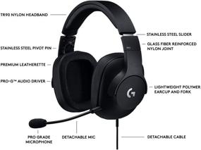 img 1 attached to Logitech Pro Gaming Headset - Pro-Grade Mic for 🎧 PC, PC VR, Mac, Xbox One, PlayStation 4, Nintendo Switch