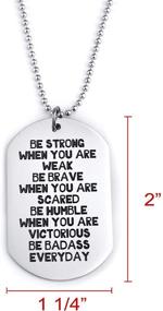 img 3 attached to 🐶 Empowering Dog Tag Necklace: Strengthen Your Spirit! Badass Necklaces as Motivational Gifts for Women, Men, and Military Personnel - Ideal for Birthdays, Presents, and More