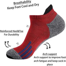 img 2 attached to 🧦 Ultimate Performance: 6-Pack Men's Ankle Athletic Low Cut Socks for Sports Running with Cushioning