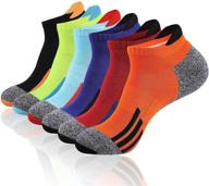 🧦 ultimate performance: 6-pack men's ankle athletic low cut socks for sports running with cushioning logo