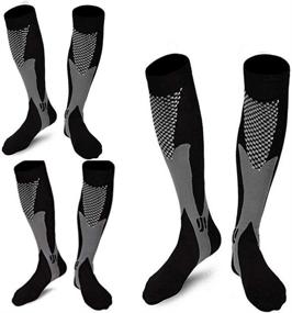 img 4 attached to 🧦 ZFiSt Sport Medical Compression Socks - Men's and Women's 20-30mmHg Run Compression Socks for Nurse, Edema, Diabetic Travel (3 Pairs, Black)