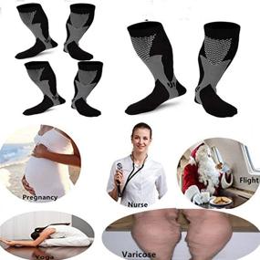 img 2 attached to 🧦 ZFiSt Sport Medical Compression Socks - Men's and Women's 20-30mmHg Run Compression Socks for Nurse, Edema, Diabetic Travel (3 Pairs, Black)