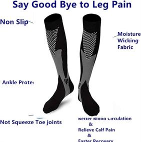 img 3 attached to 🧦 ZFiSt Sport Medical Compression Socks - Men's and Women's 20-30mmHg Run Compression Socks for Nurse, Edema, Diabetic Travel (3 Pairs, Black)